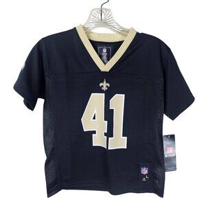 NFL Kids Team Apparel Kamara #41 Sz L Saints Black & Gold Jersey Fanwear